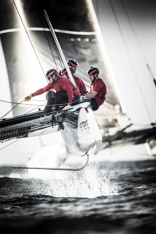 Act 1, Muscat - Day 3 - The Extreme Sailing Series can see up to 40 races completed at each of the four-day Acts, meaning the sailors often compete in more races in just one day than are run across entire regattas © Lloyd Images http://lloydimagesgallery.photoshelter.com/